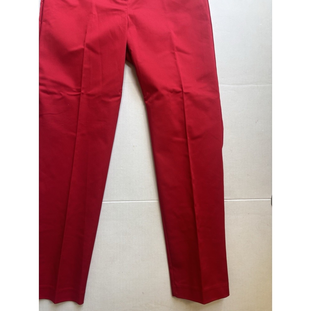 Liz Claiborne Women's Emma Slim Leg Ankle Pants Red Sz 2 - Picture 3 of 7